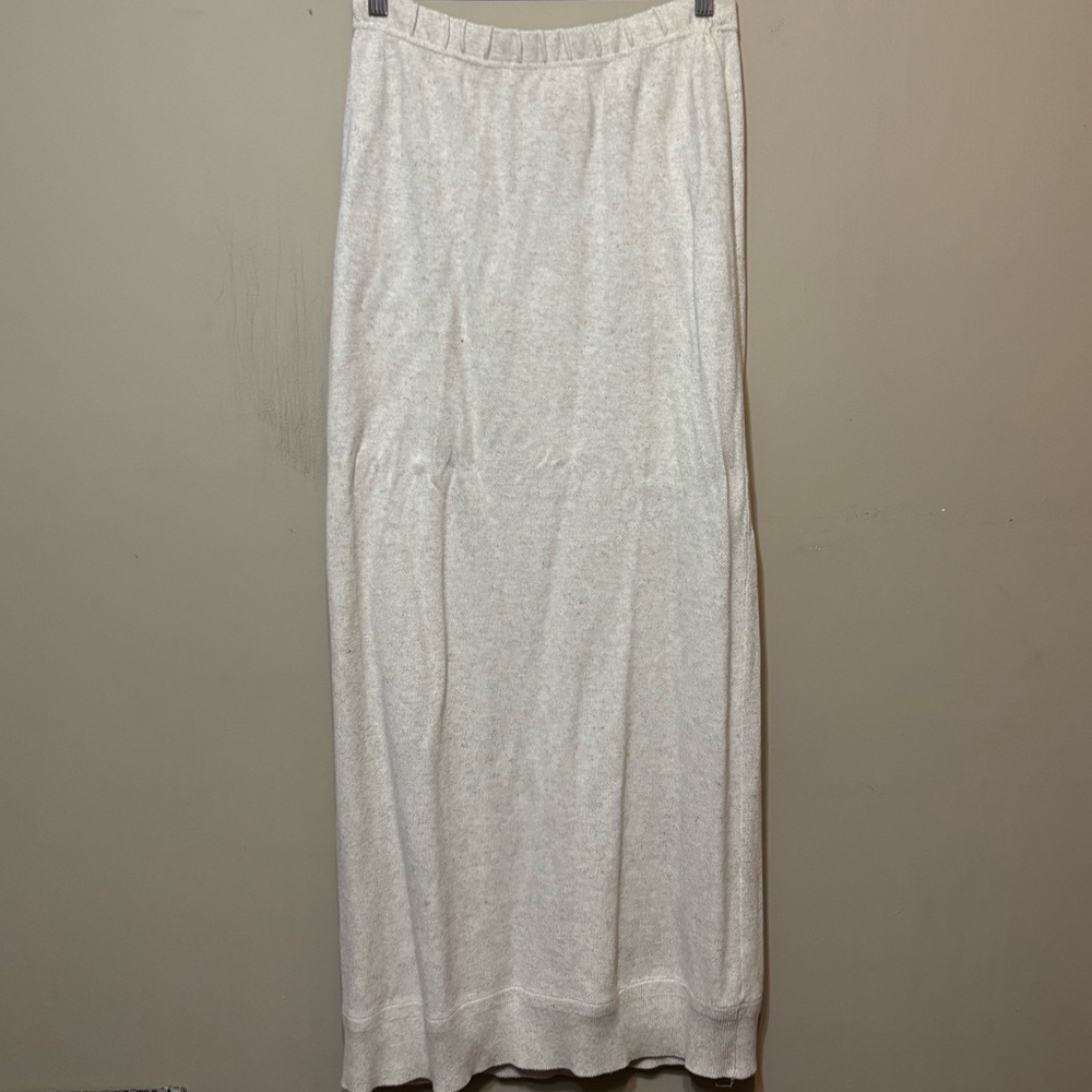 DKNY CLASSIC Cotton Linen sweatshirt-like Maxi Skirt